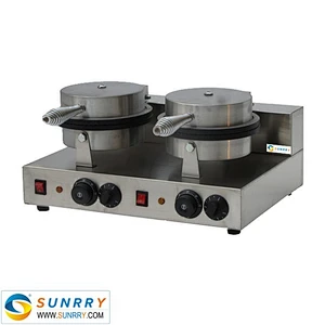 High Output Commercial Double Head Gas Waffle Cone Making Machine Gas (SUNRRY SY-KB25B)