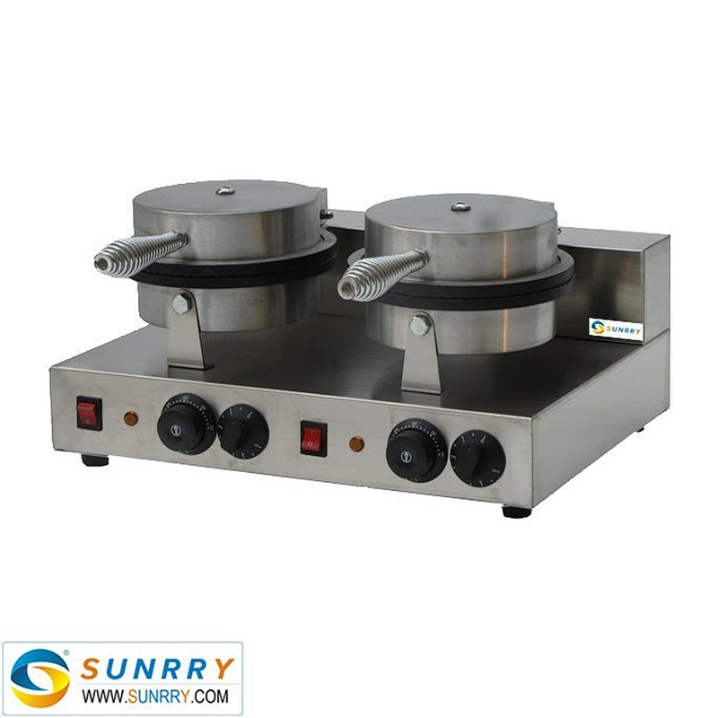 High Output Commercial Double Head Gas Waffle Cone Making Machine Gas (SUNRRY SY-KB25B)