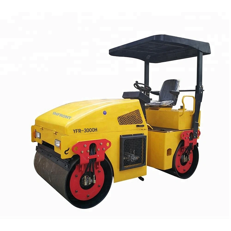 3000KG Full hydraulic YFR-3000H 3 Ton double drum vibratory road roller