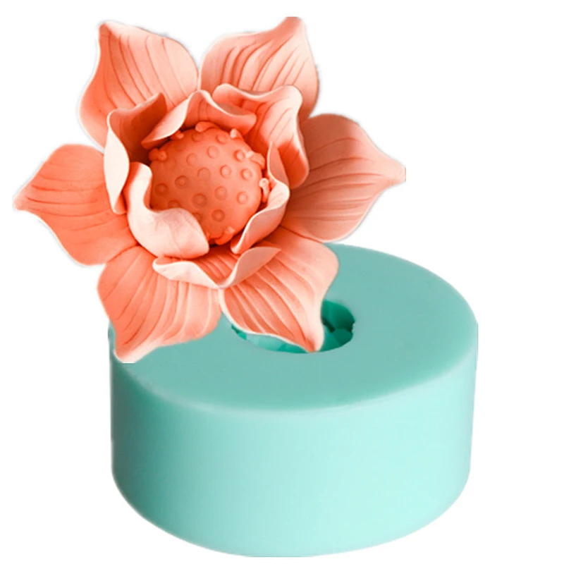 New style  big Lotus soap Molds silicone handmade Lotus root Candle mold  Flower silica gel mould