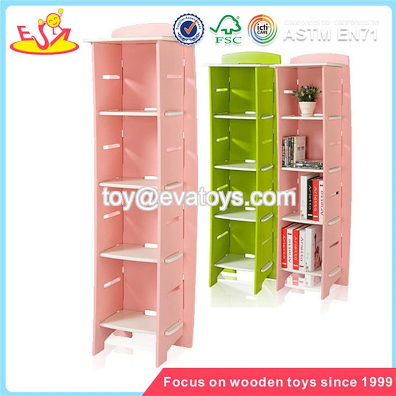 Wholesale high quality wooden book shelf household children wooden book shelf W08C041