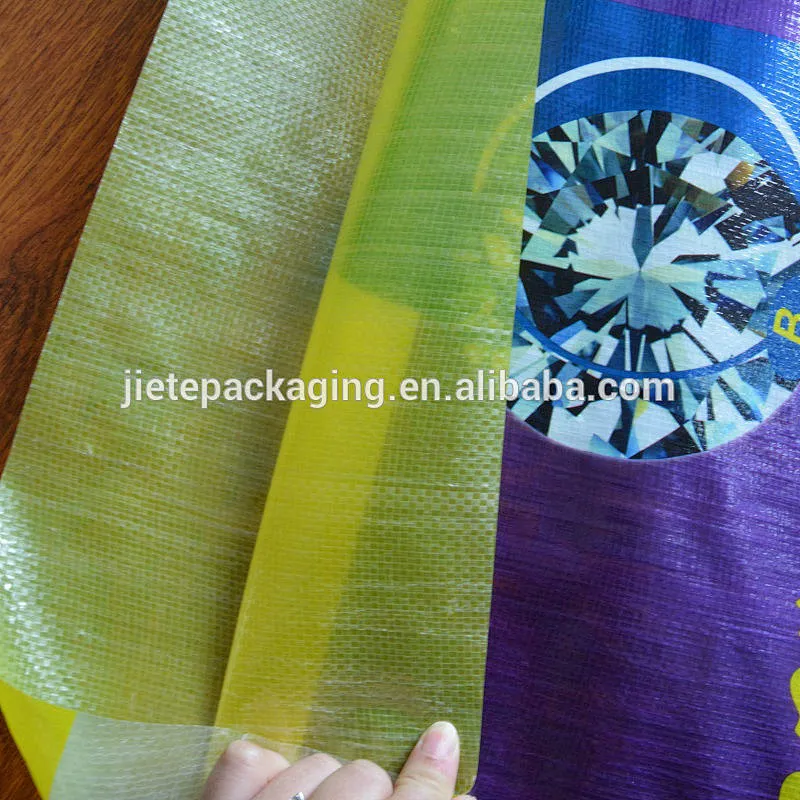 High quality bopp laminated plastic pp woven rice packaging bag 50kg export Philippine