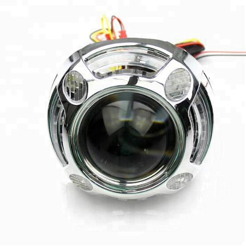 3 inch White Red Blue Hid Projector Lens Panamera LED Angel Eyes Shroud