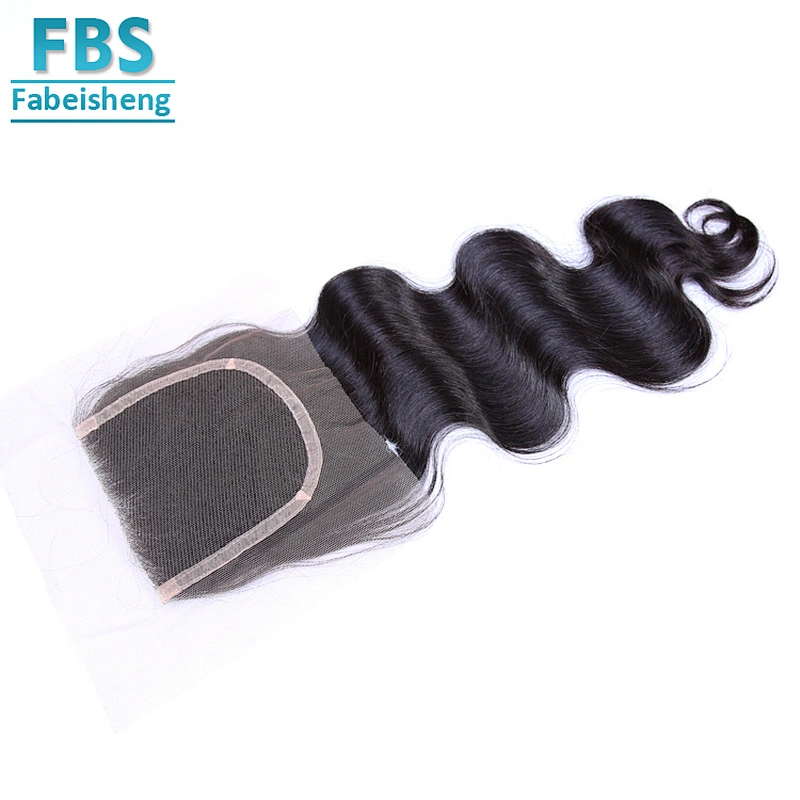 best selling body wave 4*4 closure virgin hair in stock factory price