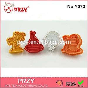 Eco-friendly Y073 fondant cartoon shape plastic impressing mold