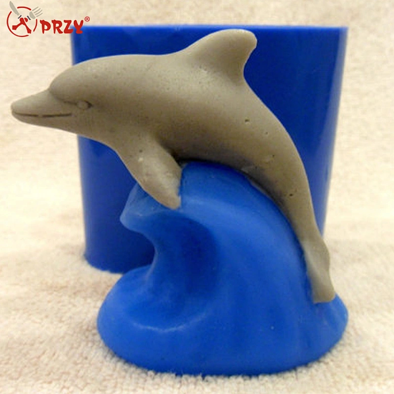 Dolphin on a wave mold for soap silicone 3d soap mold Eco-friendly silicone mold