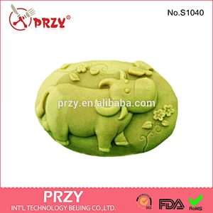 Handmade water buffalo pattern soap mold