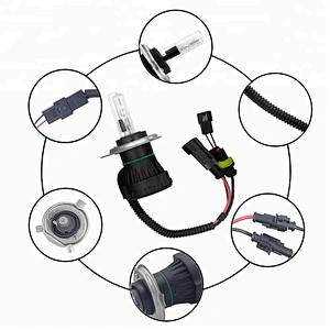 Lightech Wholesale 55W h4 hi lo hid xenon headlight bulbs with wires