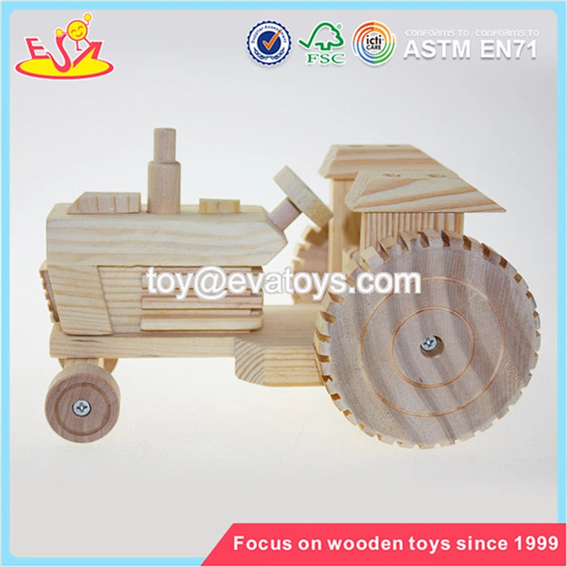 Wholesale high quality wooden truck toy newest wooden craft truck toy for kids W04A1 38