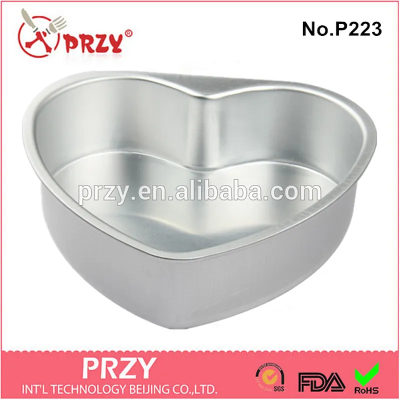 High quality heart shaped aluminium alloy microwave safe cake pan
