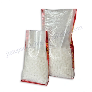 Red foil laminated 5kg transparent pp woven rice packaging bag