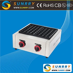 Popular Automatic Stainless Steel Commercial Takoyaki Making Machine and Gas Fish Ball Machine