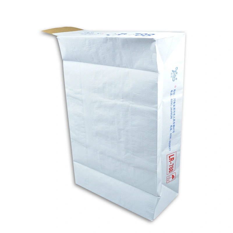 kraft paper valve square bottom bag used for putty powder cement 20kg 25kg