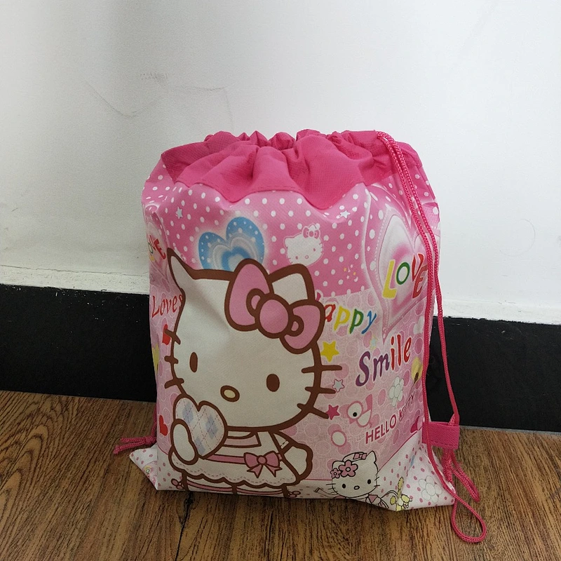 Custom pink hello kityy bags Used for shopping