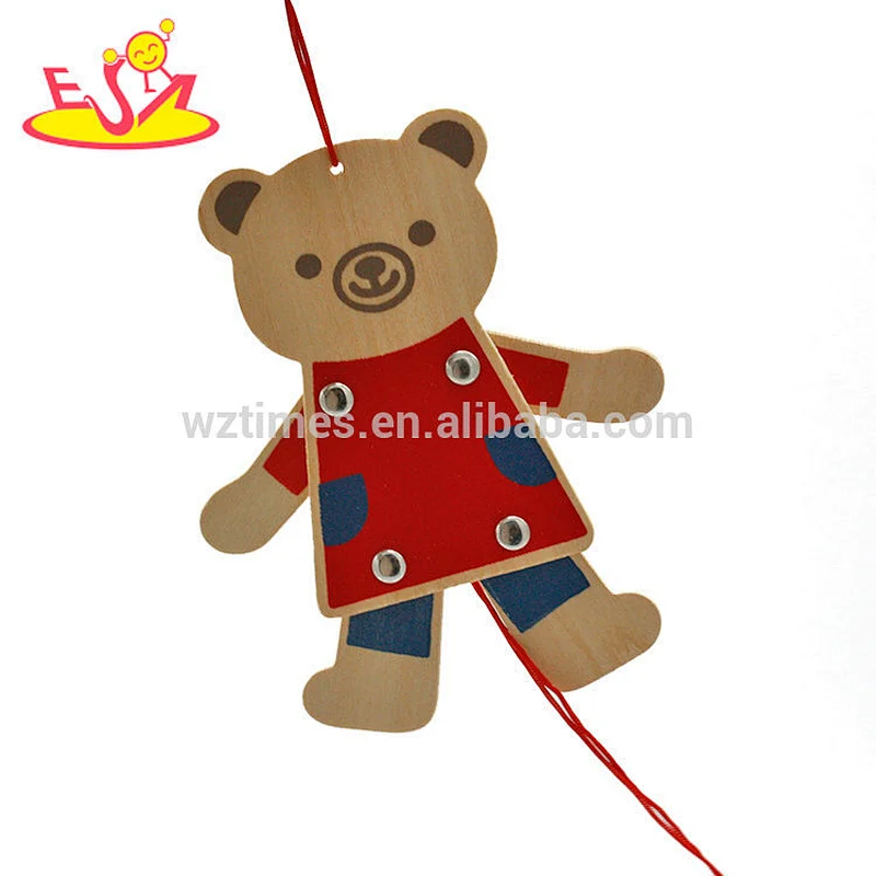 New design toddlers educational wooden puppet on a string W01A311