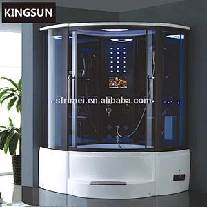 Complete Prefabricated Floor Standing Quadrant Bathroom Steam Shower Cabin