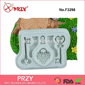 Key to turn sugar cake silicone mold dry pez shape mold cake edge decoration can be customized
