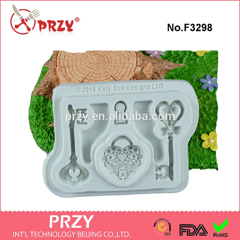 Key to turn sugar cake silicone mold dry pez shape mold cake edge decoration can be customized