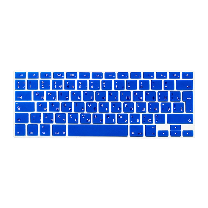 Russian Colorful Laptop Waterproof Dustproof Silicone Custom Keyboard Skin For Macbook Pro 15 for macbook pro keyboard cover