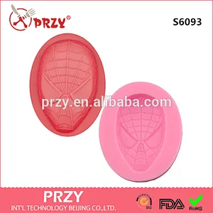 Spiderman mask silicone mold for soap handmade soap mold