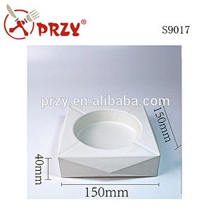 S9017 square ashtray mould cement planter disk creative clay crafts mould Silicone ashtray Mold concrete molds