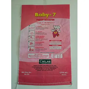 Customized bopp laminated plastic woven animal baby feed packaging bags 25kg