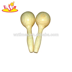 Wholesale cheap baby wooden musical maracas most popular kids wooden musical maracas for sale W07I054