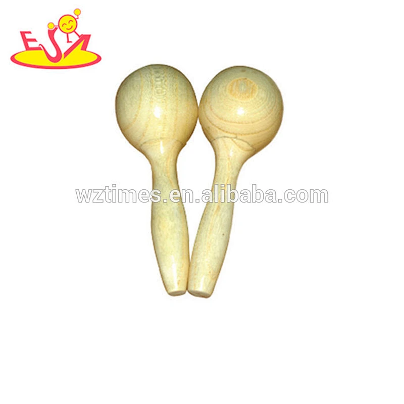 Wholesale cheap baby wooden musical maracas most popular kids wooden musical maracas for sale W07I054
