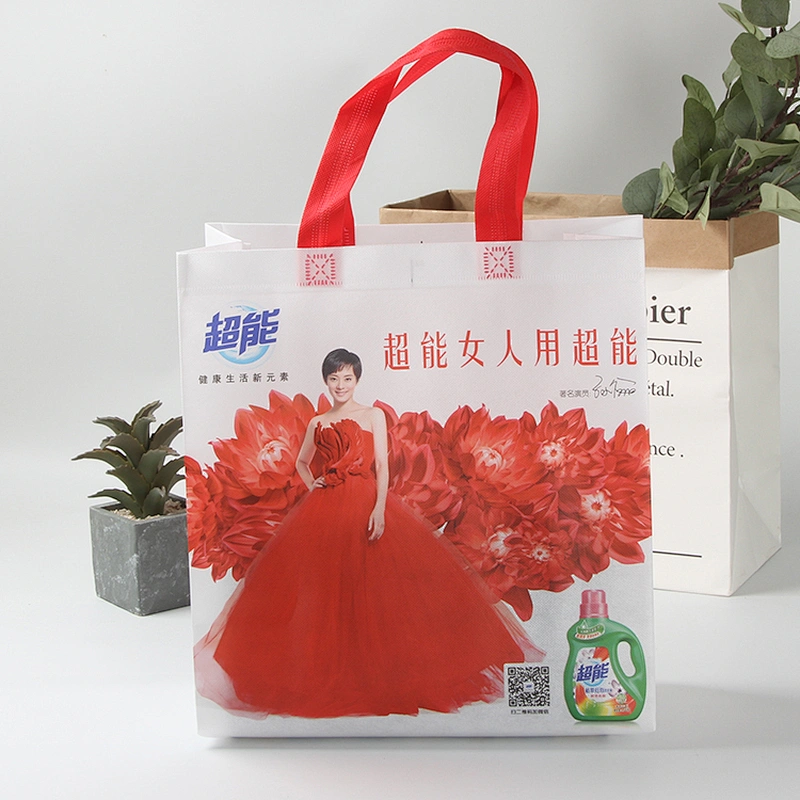 China wholesale big white non woven folding reusable shopping bag
