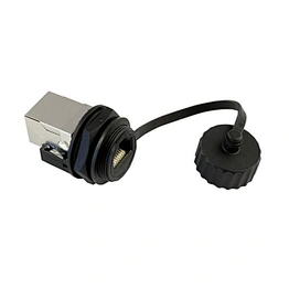 IP67 Front Panel Mounted Male Female Waterproof RJ45 Connector with Ethernet Cable