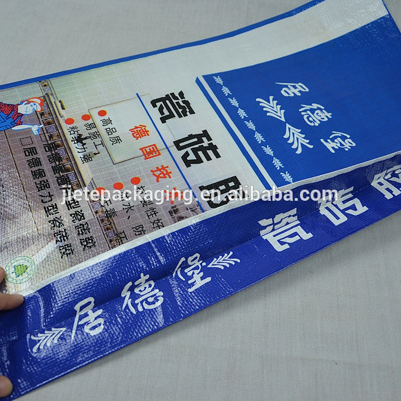 Hign quality useful printing pp woven bag packing sand, putty, mortar, tile adhesive, plaster 25kg