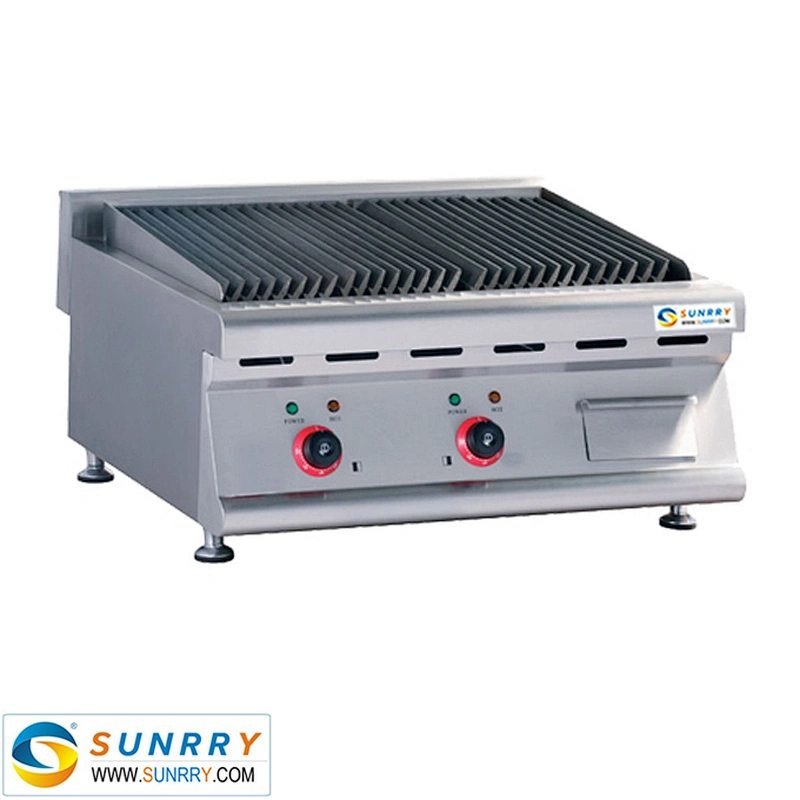 Commercial electric barbecue lava rock grill machine and lava rock broiler