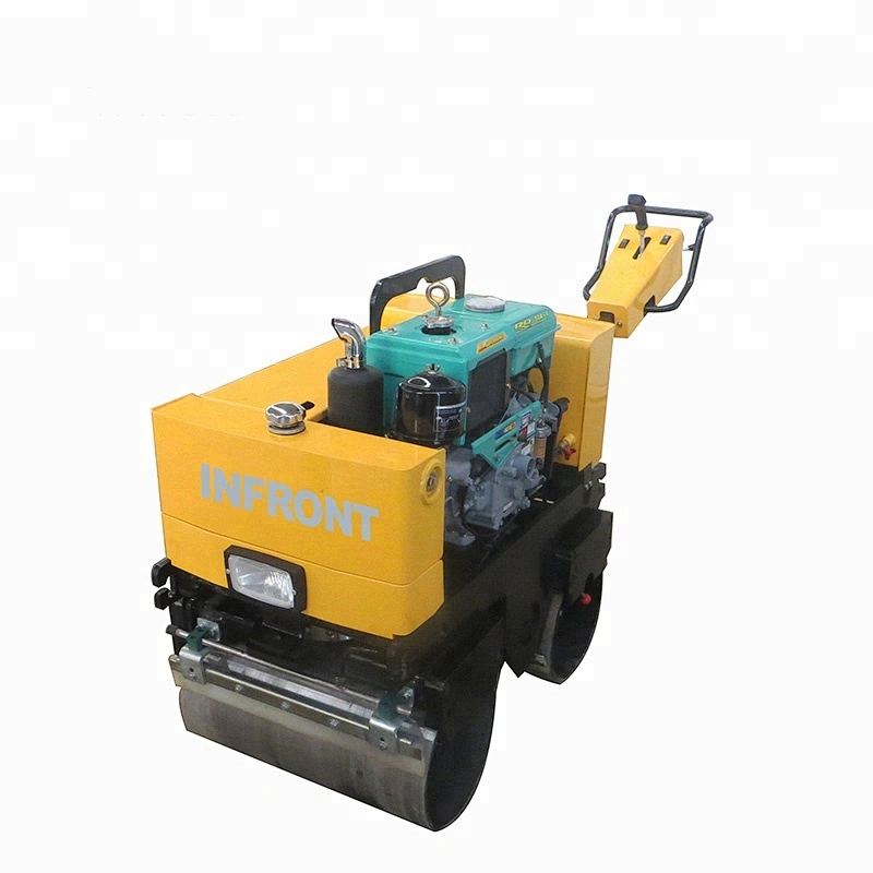 Manual Double Drum Compactor Self-propelled Vibratory Road Roller YFR-800