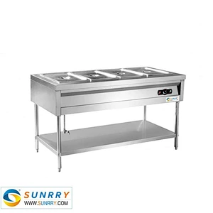 Professional electric food warmer bain marie and steel buffet set