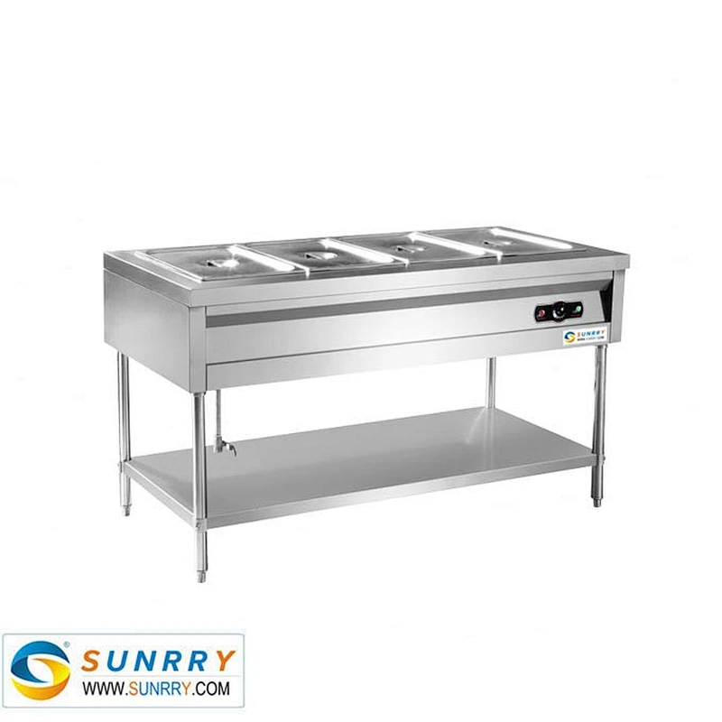 Professional electric food warmer bain marie and steel buffet set