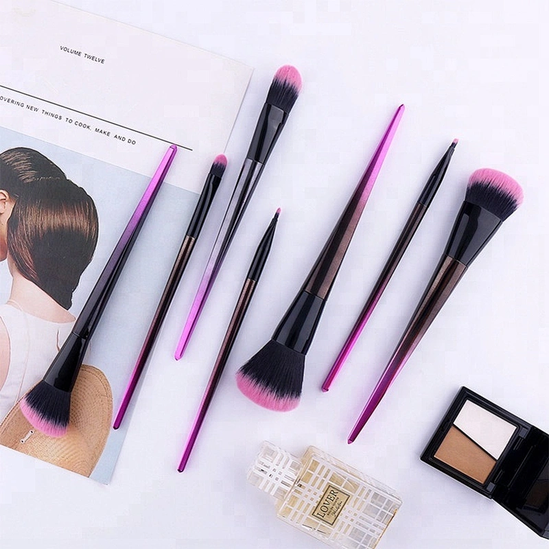 7pcs Diamond Makeup Brushes Sets Private Label Powder Foundation Eyeshadow Concealer Eyeliner Lip Cosmetics Beauty Tools