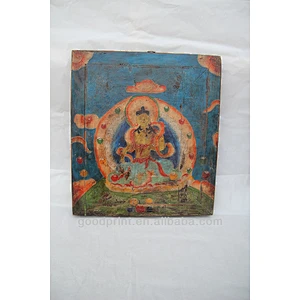 Hand Painting Buddha Antique Wooden Wall Decoratives