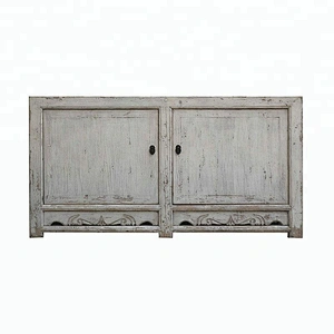 oriental antique rustic distressed living room buffet furniture