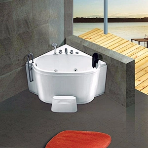 High quality corner acrylic bathtub whirlpool massage bathtub