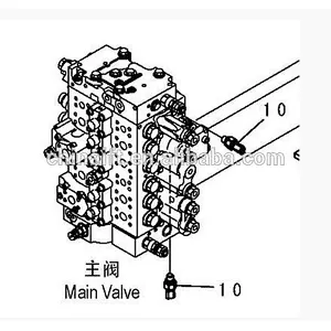R110-7 R200 excavator Hydraulic control valve main control valve