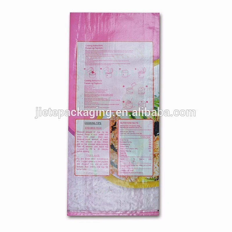 Video introduction, Flower printing 25kg new material pp woven packaging rice bag manufacturer