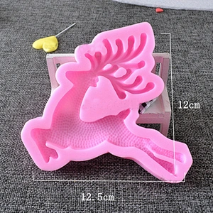 F1901 PRZY fondant christmas deer silicone mold for cake