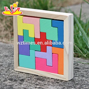 2018 Neues Design Baby Holz Tetris Puzzle pädagogische Kinder Holz Tetris Puzzle beste Design Kind Holz Tetris Puzzle W14A179