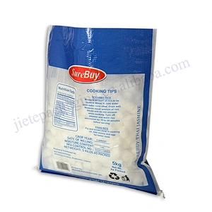 Customized design printed transparent plastic 10kg bopp laminated pp woven flour packaging bag wholesale