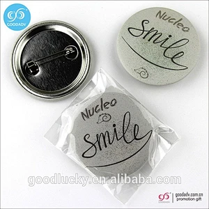 tinplate badge button plastic badge button pin