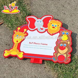 Wholesale household lovely animals shape wooden photo frame for children W09A039