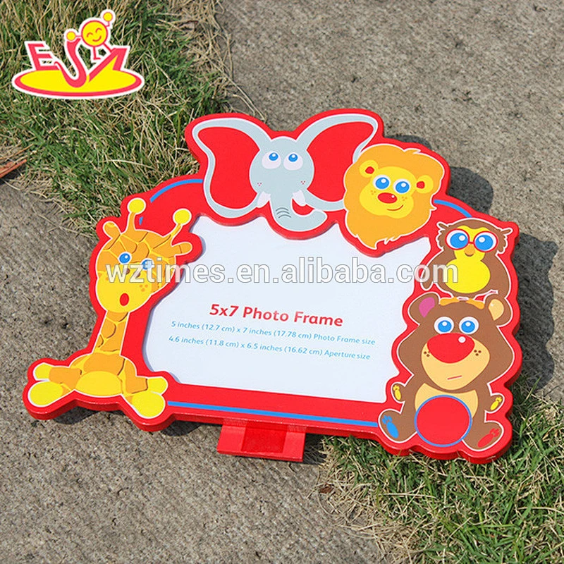 Wholesale household lovely animals shape wooden photo frame for children W09A039