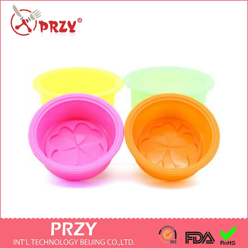 S4070 PRZY DIY handmade soap single circular four-leaf clover mold silicone mold SOAP 65 g handmade soap making materials