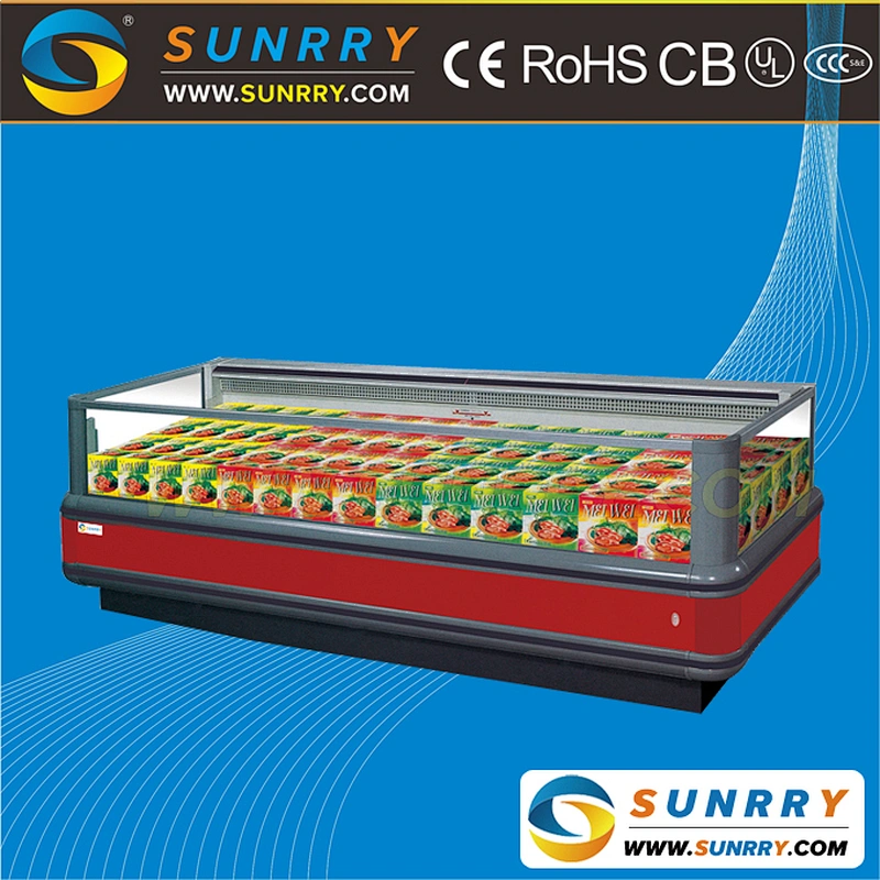 New design supermarket display refrigerator and freezer showcase (SUNRRY SY-SIS2500)