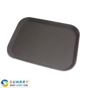 2018 New Rectangular Anti-skid food Tray PP/Fiber glass/Rubber Anti-Skid Feature Serving Tray (SY-FFT21B SUNRRY)